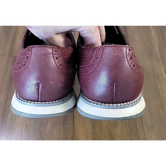 Cole Haan Grand.OS Burgundy Leather Oxfords Size 10M – GUC - Picture 6 of 8